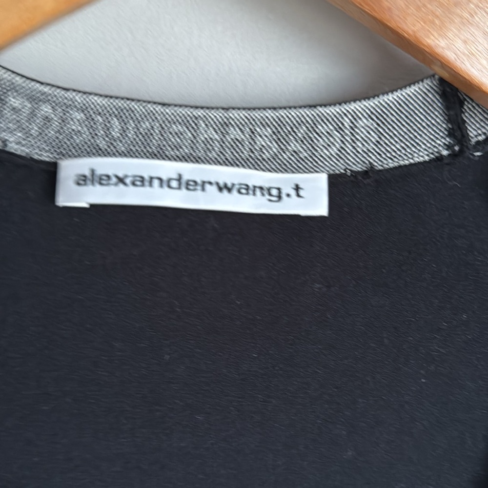 Alexander Wang Black Logo Trim Short Sleeve Top - Picture 7 of 13